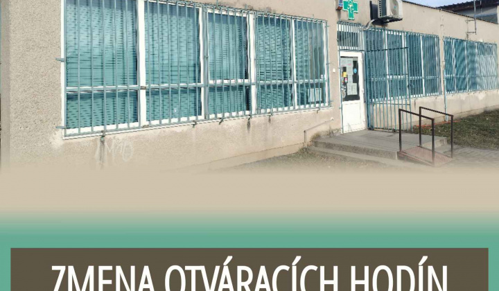 Fotka - Zmena otváracích hodín / A nyitvatartási idő változása