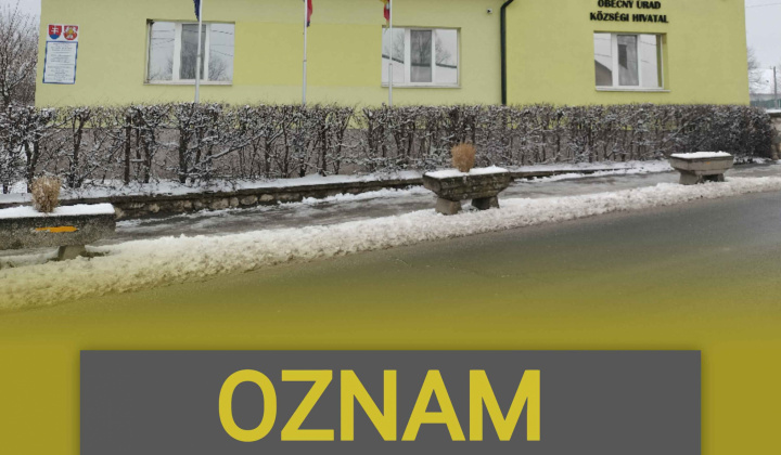 Fotka - Oznam / Közlemény